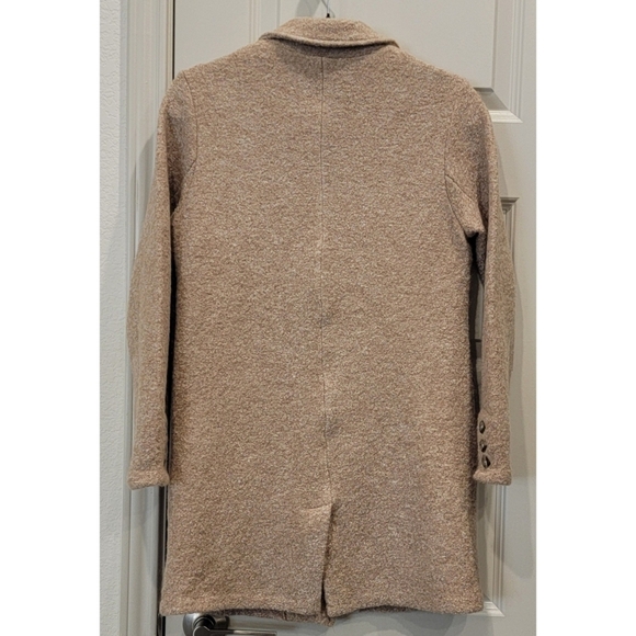 Chic Rachel Zoe Tan Wool/Viscose Blend Long Coat – Size Small - Picture 3 of 5